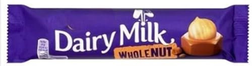 Dairy Milk Wholenut Milk Chocolate With Whole Hazelnut 45g (Pack Of 48) The rich, decadent taste of chocolate For All Occasions