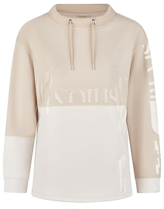 BARBARA LEBEK Damen Sweatshirt mit Wording (Sand) Größe 44