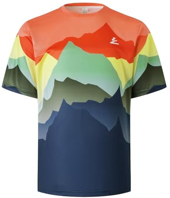 ZesiikLvie MTB Trikot Herren Mountainbike Top Kurzarm Motocross Jersey Downhill Radfahren Fahrrad Trikot Atmungsaktiv Schnelltrocknend