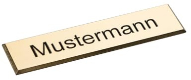 Messingschild mit Gravur - Schild aus Messing persönlich gravieren lassen (60 x 15 mm)