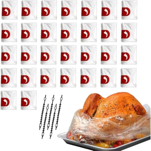 Bratbeutel für den Ofen, 25 x 38 cm, für Huhn, Fleisch, Fisch, Mehrzweck-Truthahn-Ofen, 30 Stück