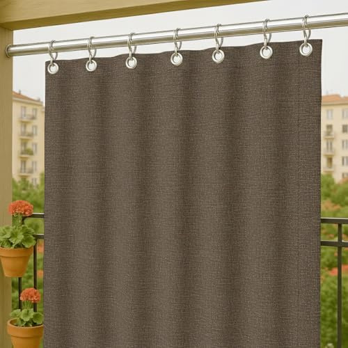 Byour3 - Toldos Exteriores Impermeables con Ojales Metálicos Anti-Moho - Cortinas Laterales Opacas Gazebo Toldo Lona Solar Parasol Balcón Terraza Jardin Pergola (Tórtola, L.300x290H)