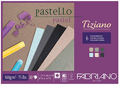 Fabriano Pastel Paper Pad, Cotton, multicoloured, 21 x 29,7 x 0,5 cm