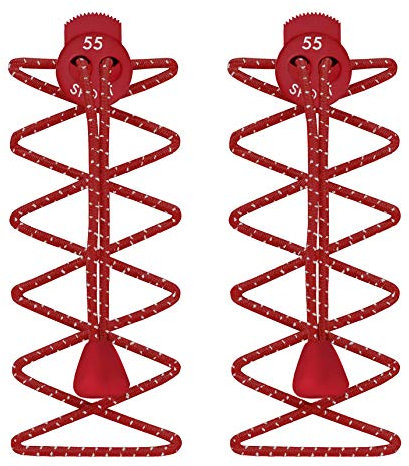 55 Sport Elastic Lock Shoelaces - Red