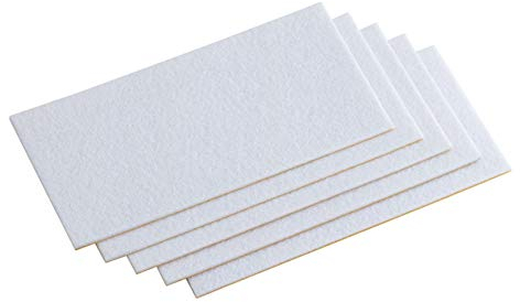 Meister 645436 - Foglio di feltro adesivo, 100 x 200 mm, 5 pezzi, colore bianco
