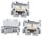 sourcing map 3pcs UK-16N Bloque Borne Terminal de Guía de Montaje en Carril DIN 800V 101A 16mm2 Cable Gris