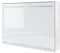 Mirjan24 Schrankbett Concept Pro II Horizontal, Wandklappbett inkl. Lattenrost, Bettschrank, Wandbett, Schrank mit integriertem Klappbett, Funktionsbett (140x200 cm, Weiß/Weiß Hochglanz)