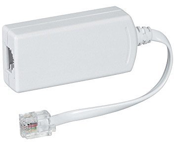 RocketBus DSL Phone Line Filter Adapter for DSL Modem/Router Fax Machine Device At&t Westell Actiontec TP-LINK Netgear ASUS VDSL/VDSL