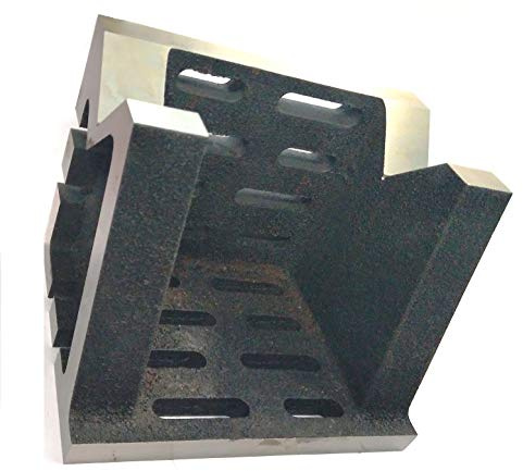 Quality Precision Graded Caste Iron VEE Angle Plates-Stress RELIEVED - Work-Holding Clamping MILLING Engineering Machine Tools-Heavy Duty (6 x 6 x 8 (150 x 150 x 200 mm) - Slotted)
