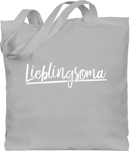 Baumwolltasche - Oma Geschenk - Lieblingsoma - Unisize - Hellgrau - geschenke für omas omi beste stoffbeutel kleinigkeit grandma baumwolle tasche großmutter shopping sack grosseltern babci beutel