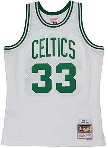 OuterStuff Mitchell & Ness Larry Bird #33 Boston Celtics NBA Kids Swingman Home Jersey - L