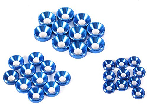 Rondelles Metal 10 Pièces Rondelles De Tête Fraisées M5 Rondelles Pour Gonds De Porte Rondelles De Tête Fraisées Anodisées Joint En Alliage D'aluminium Coloré