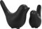 VORCOOL 2Pcs Schwarz Keramik Vogel Figuren Set Moderne Tier Vogel Skulpturen Handwerk für Landschaft Garten Home Office Desktop Display Dekor