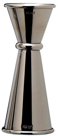 Piazza - Cuillère à cocktail en acier inoxydable, doseur professionnel pour équipement de bar, Jigger Japan Style Barman | Capacité 15/30 ml