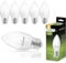 Lumiled B35 E27 LED Lampe 5W (ersetzt 40W), 470 Lumen, Kerze Milch Glas Leuchtmittel in Kerzeform 3000K Warmweiß Birne Lampen 180° Grad Abstrahlwinkel Glühbirnen Kerzenbirnen 6er-Pack