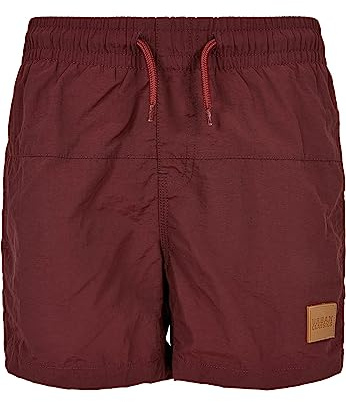 Urban Classics Herren Boys Block Swim Shorts 122/128 Cherry