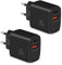 LUOSIKE USB C Ladegerät (2ST) für iPhone 16/15/14/13/12/11/Pro Max/SE/X/8/16e, 20W 2-Port USB C Adapter mit PD Netzteil/Stecker, Schnellladegerät für Samsung S25/S24/S23/S22, Google 9/8/7