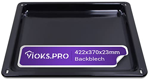 Vioks.pro Backblech 42x37 cm/Backblech Standardgröße Ersatz für Zanussi AEG Backblech Klein 353193923/3 Fettpfanne Backofen Blech - Backblech Universal für Ofen & Backofenzubehör & Herdzubehör