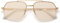 SOJOS Sonnenbrille Damen Vintage Retro Groß Eckig Coole Double Bridge Metall Semi-Rimless Rechteckige UV400 Schutz Unisex Brille SJ1191 Hellbraun