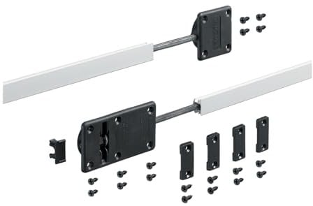 Kit raidisseurs pour portes coulissantes de meubles en aluminium pour façade maxi 2600 mm épaisseur de 16 à 25 mm