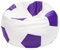 Ecopuf Football Sack XL - Spielkissen aus Kunstleder - Ideal für Fußballfans, Kinder - Sitzsack Wohnzimmer - Sitzpouf Samt - Gaming Stuhl Pouf Sack - 105x80cm, Violett E7
