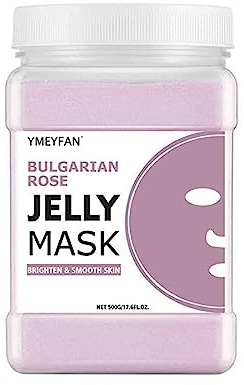 Jelly Mask Powder, Natürliche Feuchtigkeitsspendend Gelee-Gesichtsmaske, Aufhellung Tonmaske, Peel-Off-Gelmaske, Tiefenreinigung Gelee-Maskenpulver (Rose)
