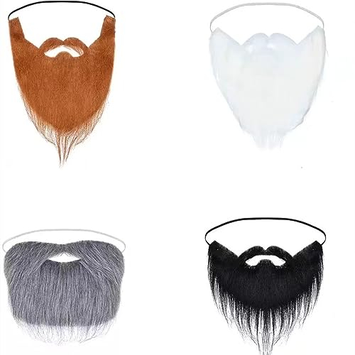 4 Stücke Gefälschte Bärte Falsche Bärte Lustige Gefälschte Schnurrbart Gefälschte Whisker für Kostüm Halloween Party Lieferung
