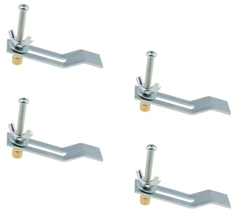 DGZZI 4PCS Undercounter Basin Clip Undermount Sink Mounting Bracket Kitchen Bathroom Washbasin Undercounter Mounting Screw Accessories