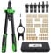 eSynic Nietmuttern-Werkzeug-Set, Nietmuttern-Werkzeug, 35,6 cm, Nietmuttern-Werkzeug-Set, Doppelhand-Nietmutternpistole mit 150 Muttern, inklusive M3/4/5/6/8/10 Nietmutter-Werkzeuge, um Ihre Arbeit zu