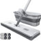 DFANCE Flat Mop And Buckets Sets,Large Flat Mop,360° Rotating Mop With Dewatering Scraper and 2/4/6/8 Washable Microfiber Pads,for Cleaning Hardwood,Laminate,Tile Floors,4PCS Cloths