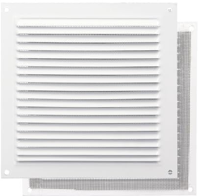 Rejilla Ventilación Aluminio Con Mosquitera Atornillable 175 x 175 mm. Color Blanco