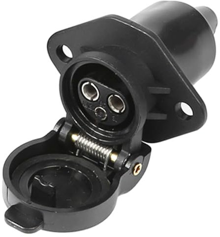 ETUKER 1x Anhänger Steckdose 3polig Flach Dreipoliger Stecker 12v Traktor 3pol Steckdose mit Flachsteckanschluss