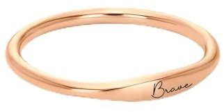 Amsgedhie Anello da donna con nome personalizzato Anello personalizzato in acciaio inossidabile, gioiello da donna, festa della mamma, San Valentino, compleanno, regalo commemorativo (Oro rosa, 11.5)
