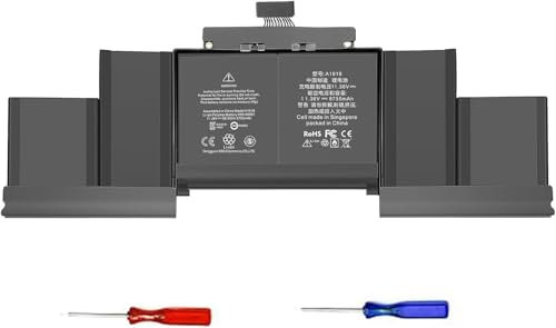A1494 A1618 Battery Replacement for MacBook Pro 15 Inch Retina A1398 (Late 2013, Mid 2014, Mid 2015 Version) [11.36V/99.5Wh/8755mAh]