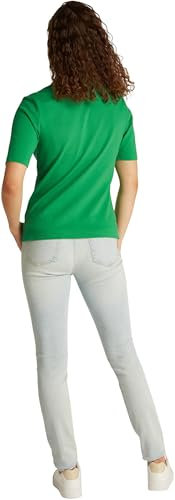 Tommy Hilfiger Damen Poloshirt Kurzarm Regular Fit, Grün (Radiant Green), XL