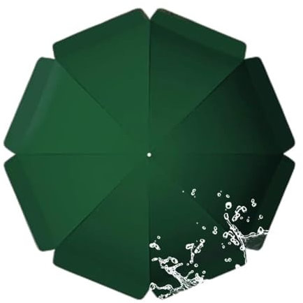 IMUNKT Toile De Rechange Pour Parasol D'extérieur, Diamètre 180-300cm, 8 Baleines/10 Baleines, Tissu De Rechange Imperméable, Auvent De Remplacement Pour Parasol De Table De Marché(Green,280cm(9.2ft)/