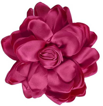 Spilla a Fiore Rosa, 100mm Spilla a Fiore Grande Delicata ed Elegante Spilla Fiore per Donne Feste di Matrimonio Danza Banchetti Abiti Accessori di Abbigliamento Gioielli Regali (Rosa Rossa)
