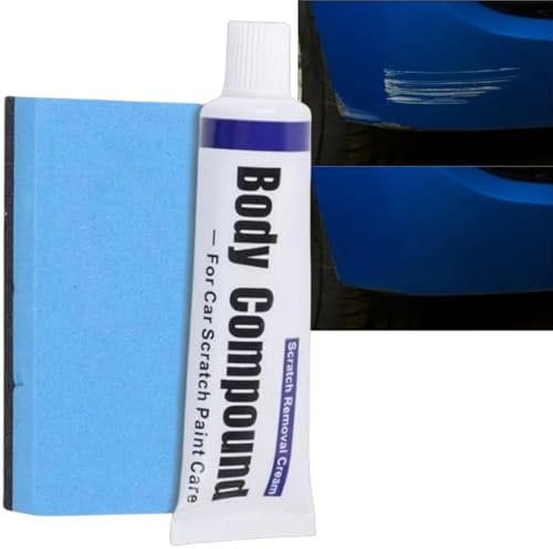 Car Body Compound Scratch Remover Set,Car Scratch Remover with Sponge,Scratch Repair Wax,Professional Car Scratch Repair Agent,Deep Scratch Remover,Body Compound Car Scratch Remover Kit