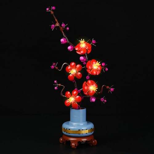 cooldac Kit d'éclairage LED compatible avec Lego Icons Plum Blossom - Kit d'éclairage LED compatible avec Lego Plum Blossom - Compatible avec Lego 10369 (lumières uniquement, pas de modèles)