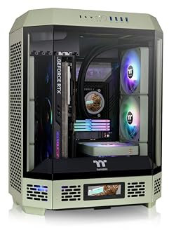Thermaltake The Tower 600 Matcha Green Mid-Tower ATX Case; 3 Tempered Glass Panels; Hidden-Connector Motherboard Support; Rotational PCI-e Slots; CA-1Z1-00MEWN-00; 3 Year Warranty