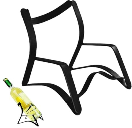 Casier à vin de comptoir | Présentoir à vin avec design créatif | Porte-bouteilles de vin robuste pour table de salle à manger, chambre à coucher