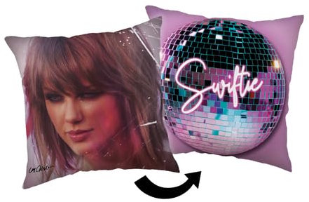 Jerry Fabrics Taylor Swift Dekokissen, weich, Motiv: Swiftie, 40 x 40 cm