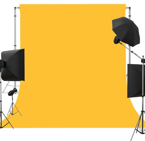 Yellow Photo Backdrop for Photoshoot Yellow Background for Photography Photo Backdrop Curtain for Party 8 x 10 FT