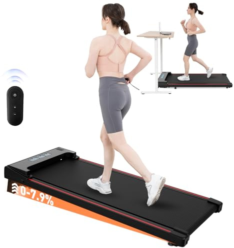 CITYSPORTS Walking Pad Treadmill,7.9% Incline Under Desk,1-6 km/h | Walking Pad with LED Display, Remote Control, Adjustable Speed, No Assembly