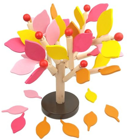 Toyvian 1 Satz Baumblätter Blockieren Baum Spiele Bambus Yellow