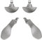 4 pezzi Tavolozze controller Edge per DualSense PS5 Edge Controller Palette (Argento)