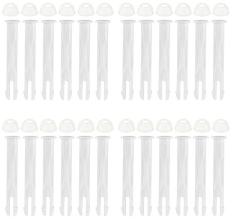 SUIFAYIO 24PCS Plastic Pool Joint Pins & Rubber Seals,Replacement Pool Joint Pins for Frame & Round Intex Pool,Professional Swimming Pools Replacement Parts(24,2.36inch/6cm)