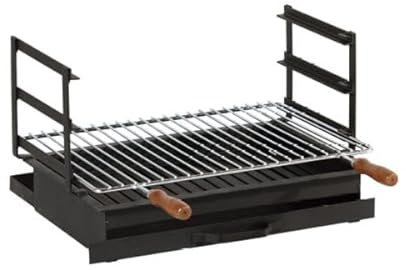MAESTRO FERRETERO MF - Rejilla Reforzada para Barbacoas con Cajón Recoge Cenizas - Metal Rack/Griller G6019 60x38x31 cm