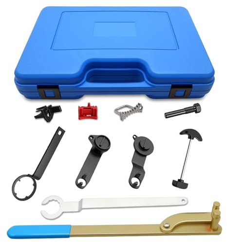 Wvoillty 10 Pcs Kit D'outils Réglage du Moteur, Outil de Chaîne Distribution, pour Moteurs VAG EA211 1.0, 1.2, 1.4, 1.6L FSI TSI TFSI, Compatible avec VW Audi A3, Golf VII, Jetta, Skoda Octavia, Seat