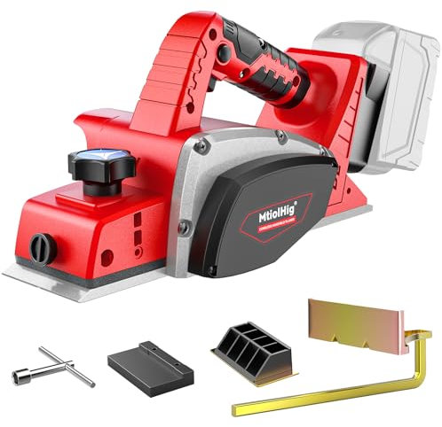 Cordless Electric Hand Planer: 3-1/4-Inch Handheld Planer for Milwaukee Battery (No Battery) - 15000 RPM Power Wood Planer for Woodworking, Carpentry, and Home DIY